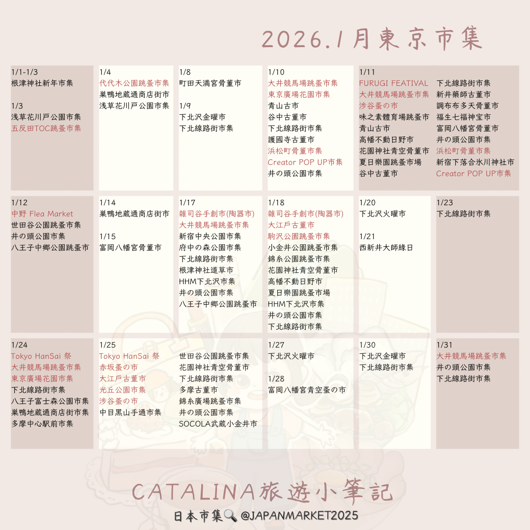 東京必逛市集12選!東京蚤の市、大井競馬場二手市集、雜司谷手作市集。